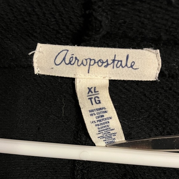 Aeropostale Black Open Front Sweater with Cozy Knit Fabric size XL - Picture 6 of 7